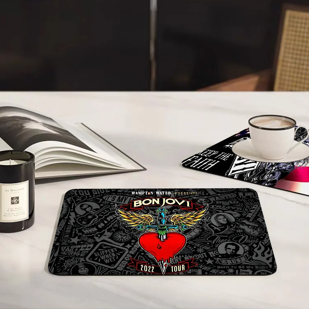 B-BonS J-Jovi Kitchen Draining Mat Tableware Pad Coffee Dish Drying Mat Placemat Bathroom Kitchen Drain Pad