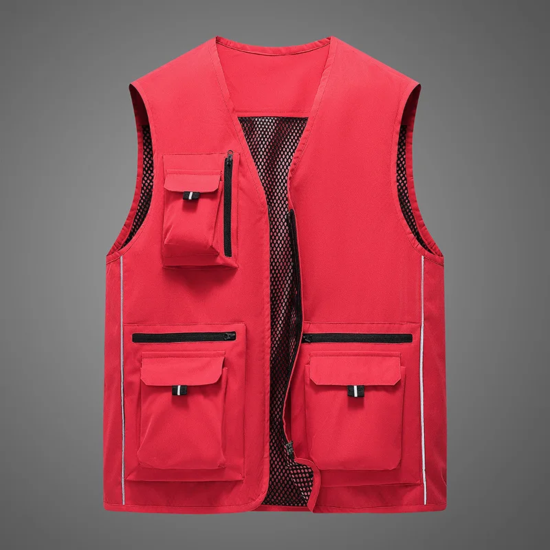 Spring And Autumn Thin Tooling Vest Men's Casual Outdoor Multi-Pocket Photographer Fishing Vest Director Workwear
