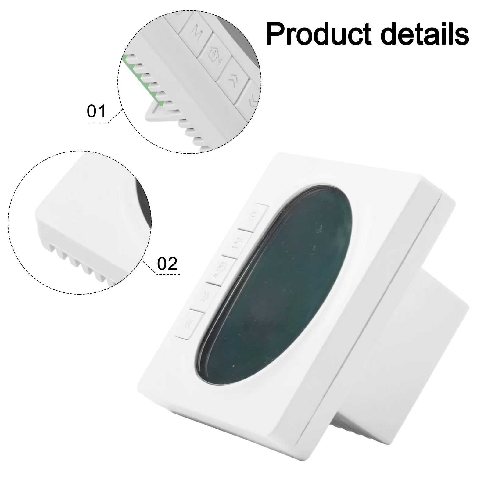 LCD Display Thermostat for Air Conditioning Systems with High Accuracy Temperature Sensor and Anti Interference Design