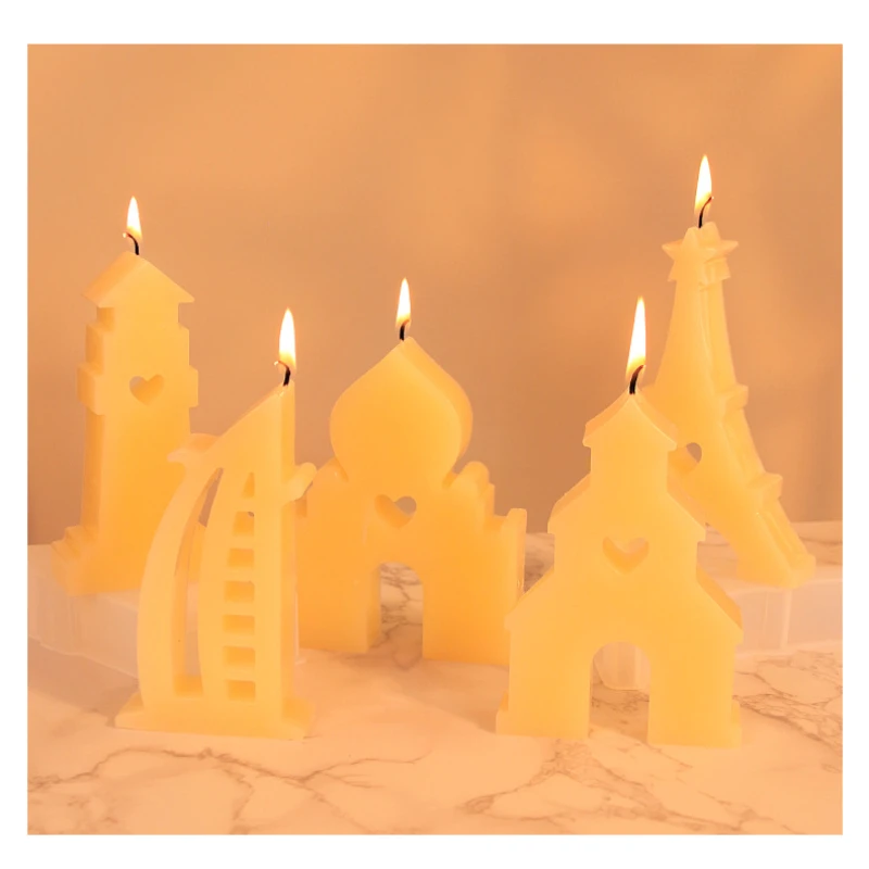 

Строительная ароматерапевтическая свеча, силиконовая форма, сделай сам, железная башня, замок, парусный маяк, дом, мыло, форма из гипсовой смолы, домашний декор