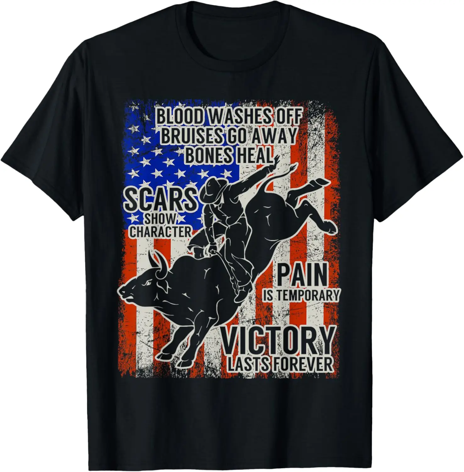 Bull Riding Vintage Texas Ranch Rider América Cowboy Western Camiseta