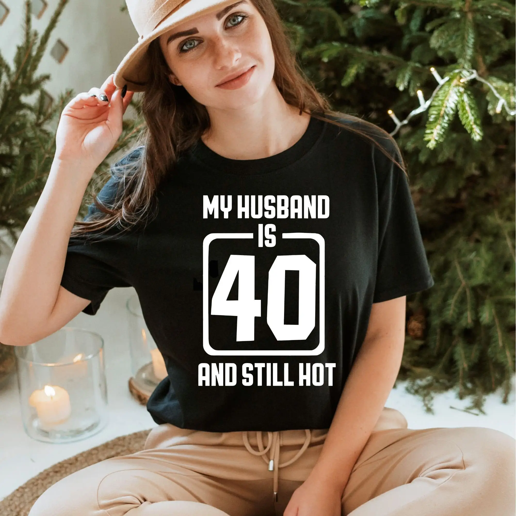 My Husband Is 40 And Still Hot T Shirt 40Th Birthday Hello Years Old Party For Forty