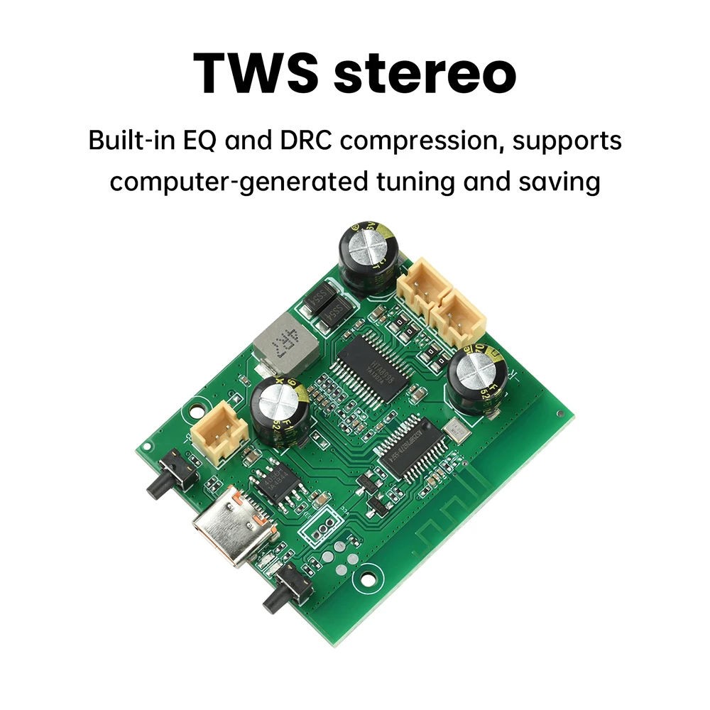 10W + 10W 2.0 Kanaals Digitale Stereo Geluid Eindversterker Board TWS 2*10W Bluetooth Module DC5V 3.7V Versterkers AMP