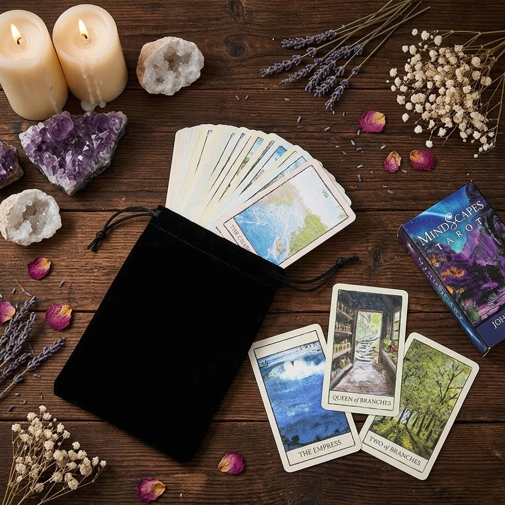 

“Mindscapes” Tarot Deck (includes storage pouch),80 oil-painting-style tarot cards (10.3 x 6.0 cm),perfect for tarot enthusiasts
