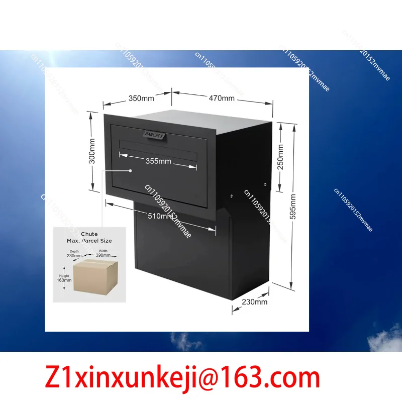 Anti-Theft Parcel Box Home Office Document Mailbox Outdoor Doorway Package Self-Pickup Locker Personal Receiving Cabinet