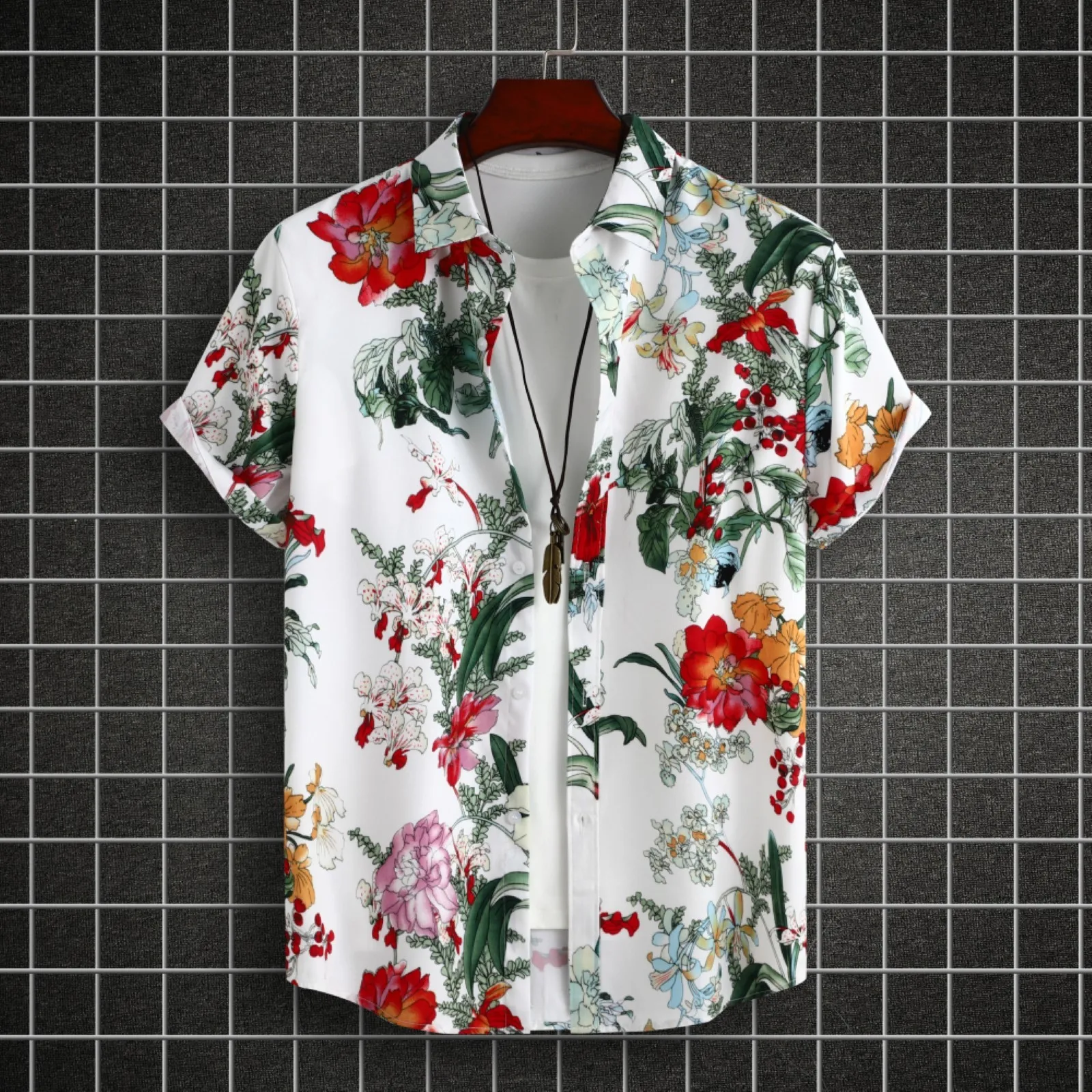 

2023 Floral Shirts For Men 3d Print Men's Hawaiian Tropical Shirt Beach Short Sleeve Fashion Tops Tee Shirt Homme Blouse Camisa