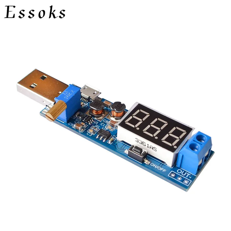 Impulsionar Buck Converter USB Step UP / Down Módulo de Alimentação DC-DC 5V a 3.3V / 12V Saída Ajustável DC 1.2V-24V