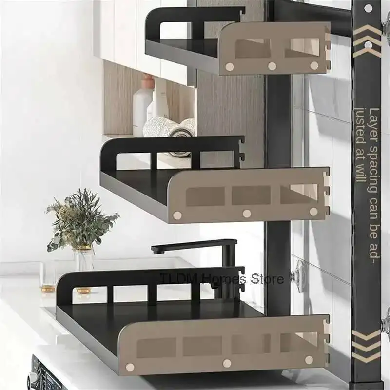 Bathroom Adjustable Washing Machine Rack Bathroom Toilet Storage Cabinets Home Balcony Space-Saving Storage Shelf Furniture Z