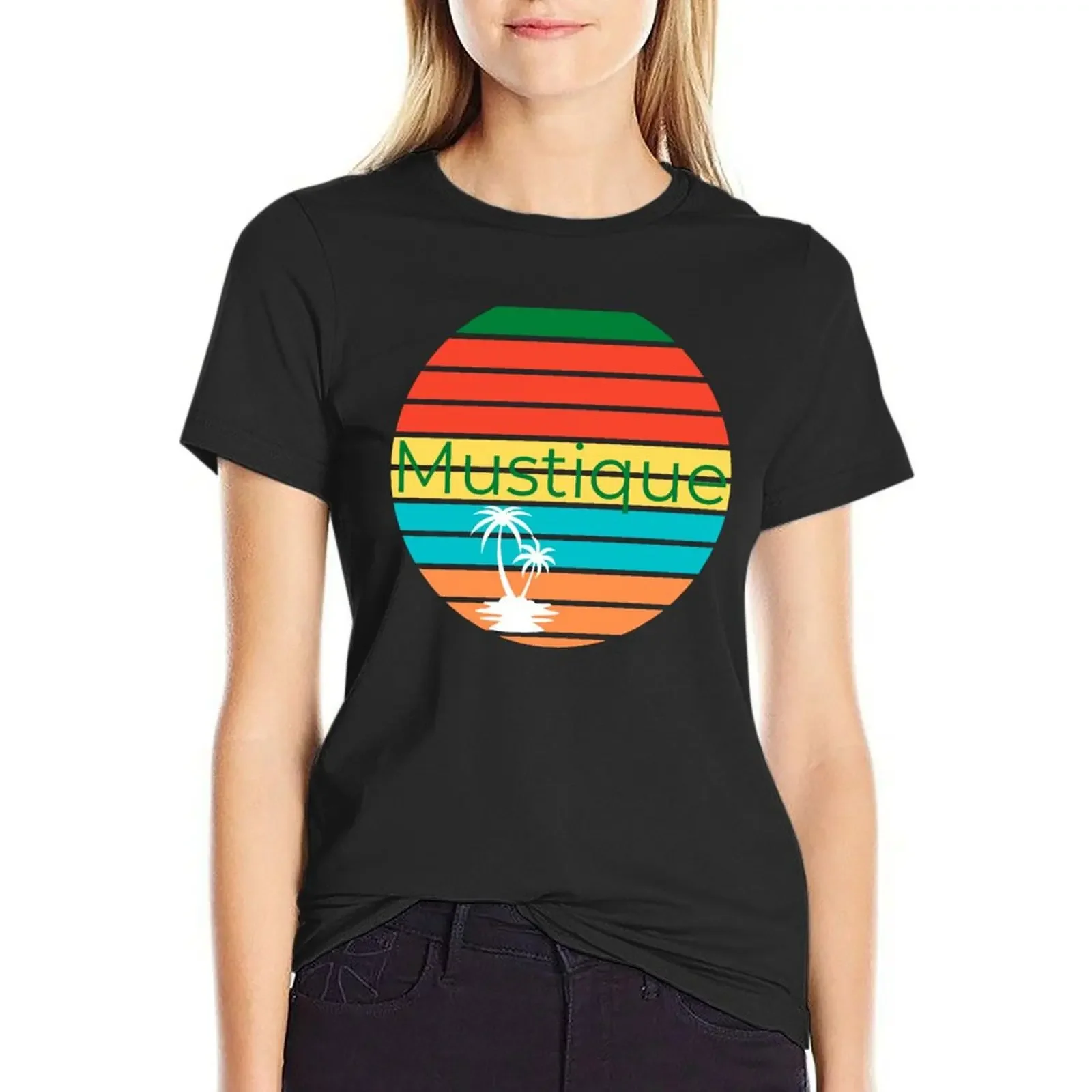 

Mustique island T-Shirt lady clothes graphics anime clothes customs design your own clothes for woman