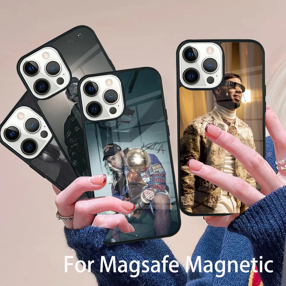 

Anuel AA Phone Case Magesafe Magnetic Wireless Charge Cover For IPhone 16 11 12 13 14 15 Pro Max Plus Mini