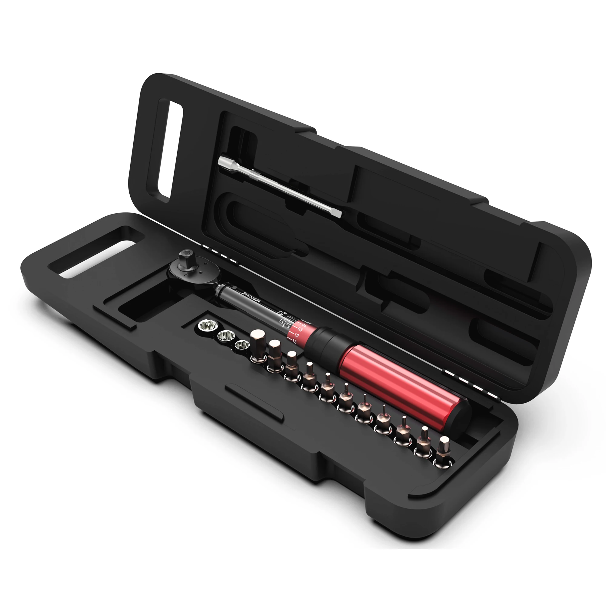 EZARC 1/4 Inch Torque Wrench, Precise Torque Wrench 2-20 Nm, with Bit Sockets Extension Bar, 72-Tooth Ratchet, Quick-release