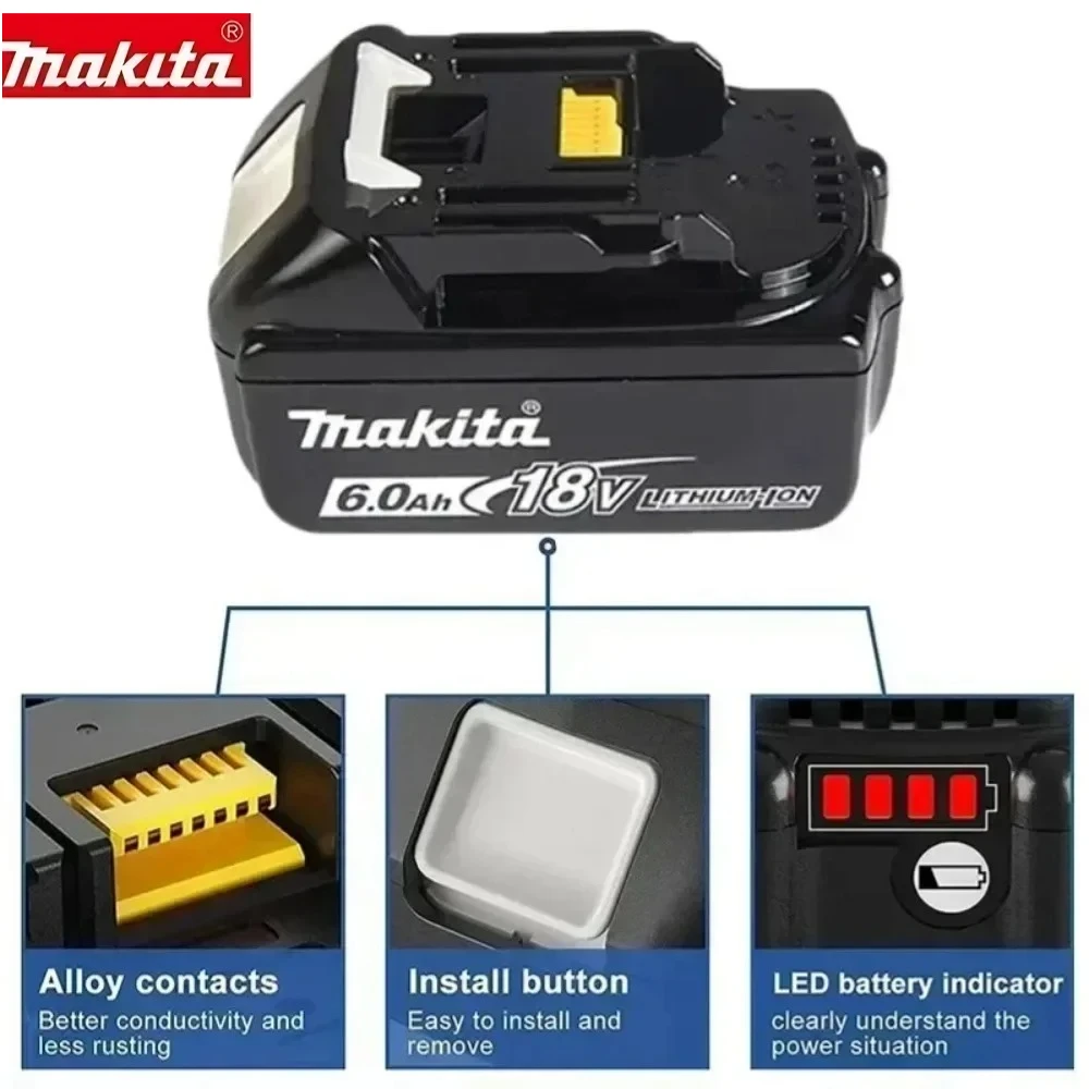 2025 ماكيتا BL1860 BL1850B BL1850 BL1840 BL1830 مفك البطارية والشاحن 18 فولت بطاريات أداة الطاقة البديلة. #2