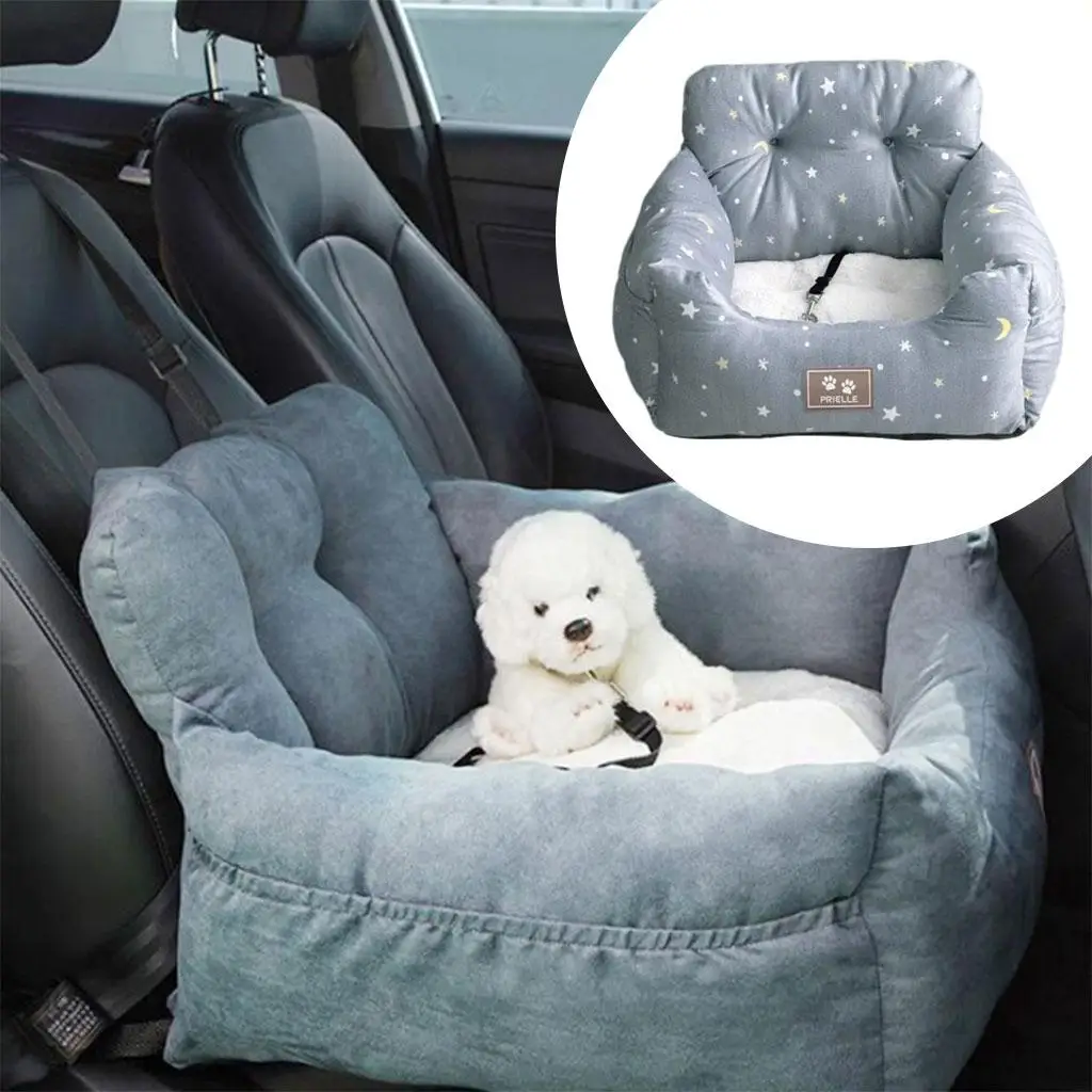 Pet Carrier with for seat Belt Nonslip Bench Cover Armrest Cushion Short Suitable for SUV Truck Car Travel Home Small Animals