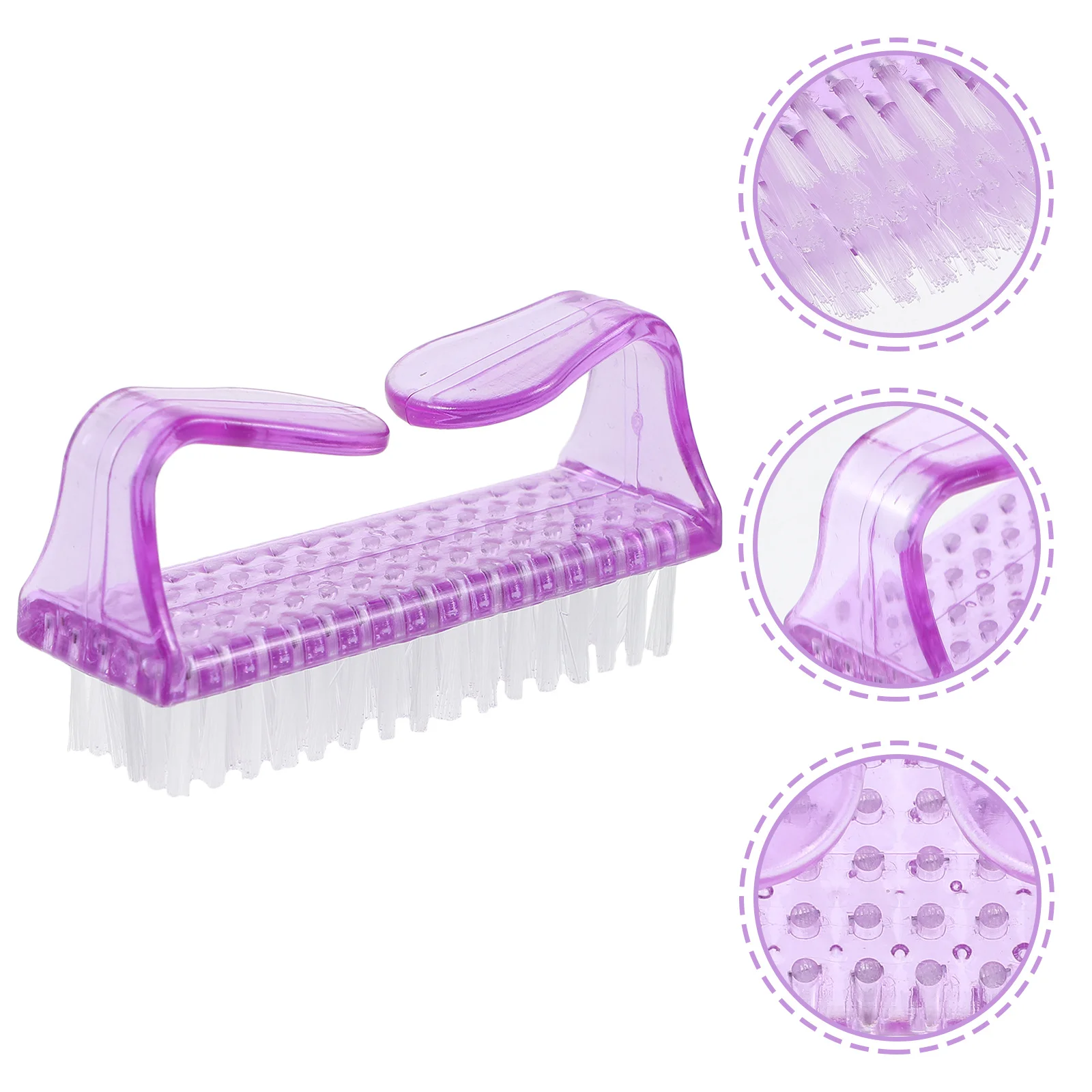 Brosse de nettoyage des ongles, petit outil de gommage de la poussière des ongles léger et Durable pour usage professionnel à domicile, brosse de manucure en plastique 1 pièce