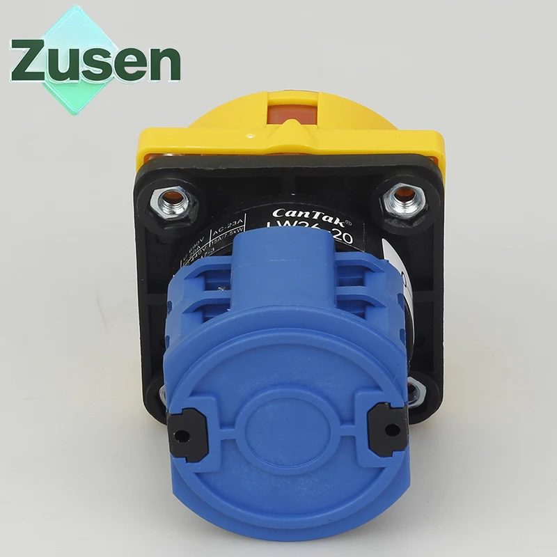 Zusen Cam Switch LW26GS-20/04-1 690V 20A Universal Lock Rotary 4 Poles 8 Terminals OFF-ON 2 Position