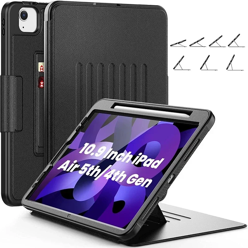 For IPad Air 6 11 2024 Air 4/5 10.9 10th Generation Shockproof Reinforced Case Multi-Angle Magnetic Smartphone Case