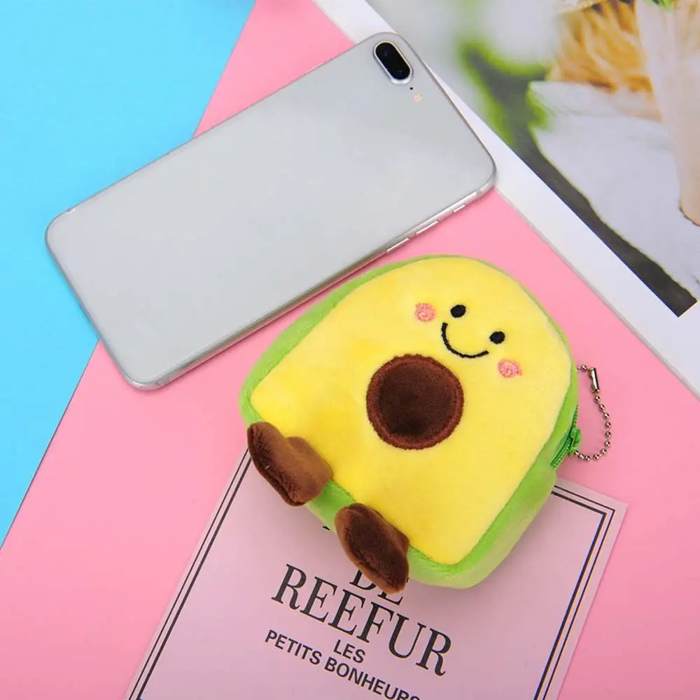 Lovely Cartoon Mini For Girls Avocado Chicken  Korean Money Bag Women Coin Purse Zipper Purse Wallets Card Holder