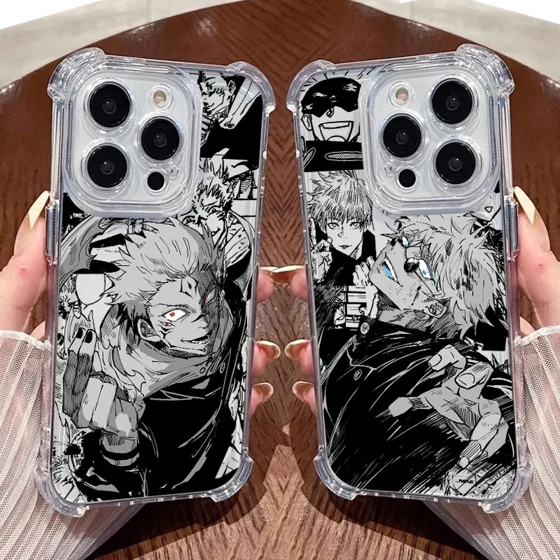 

Anime Jujutsu Kaisen Anti-Fall Airabag Phone Case for Oppo Realme P3 GT 7 C71 C55 C53 C30S C35 C33 C21Y C15 13 9 7i 5 Pro Plus
