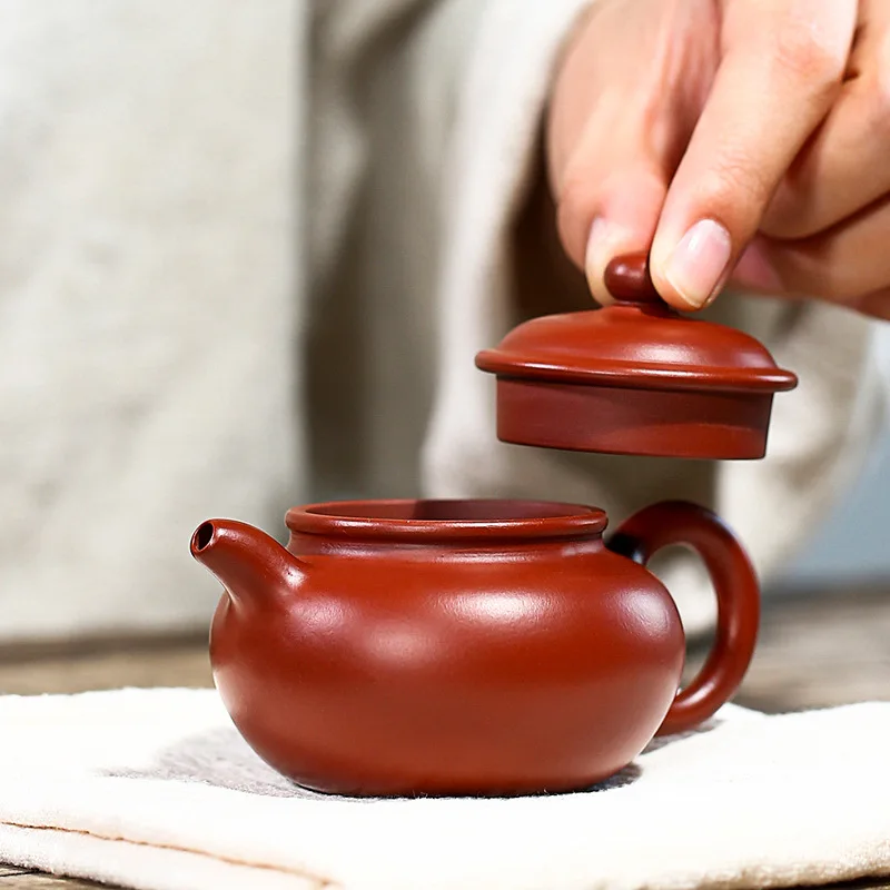 Yixing Small Capacity Purple Clay Teapots Handmade Raw Ore Dahongpao Antique Tea Pot Beauty Kettle Chinese Zisha Tea Set