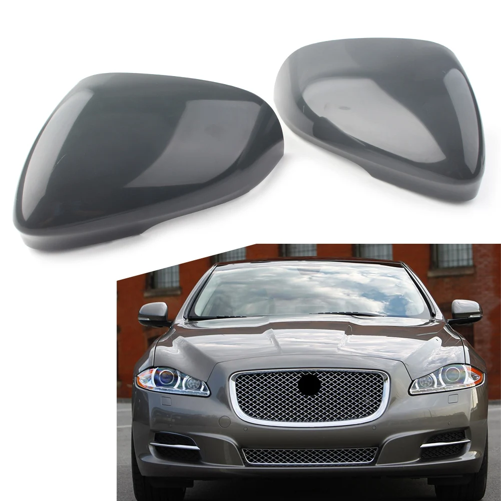 2Pcs Car Rear Side View Mirror Cap Cover For Jaguar XF XFR XFR-S XJ XJR XK XKR XKR-S XE 2010-2015 Primed