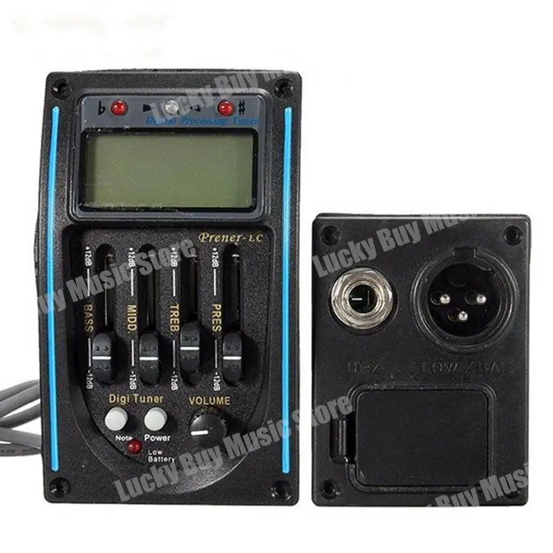 LC-5/4 5-Band Akoestische Gitaar Voorversterker EQ Equalizer Pickup Tuner Systeem met Micro Telefoon Pickup voor Akoestische Gitaar