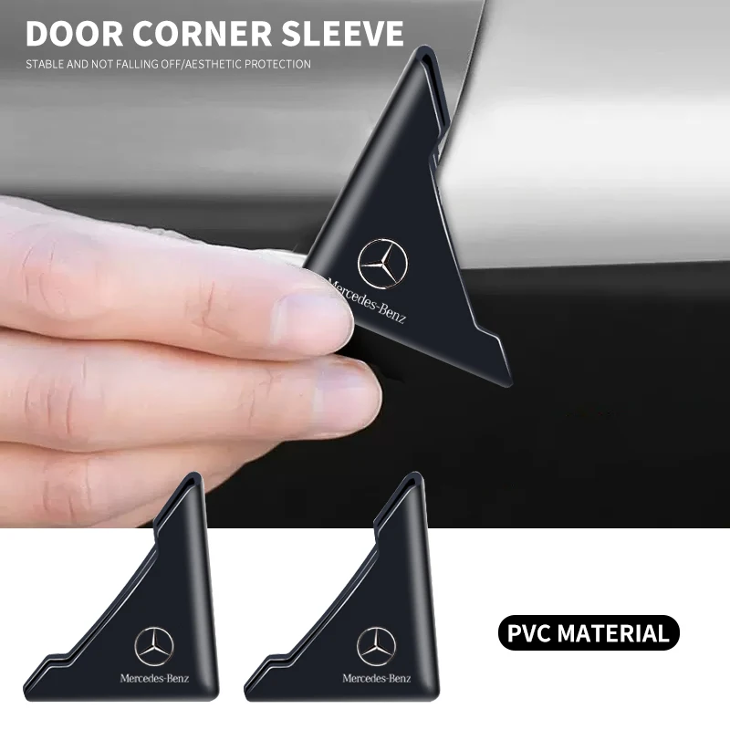 2Pcs New Car Door Corner Protection Decals Stickers For Mercedes Benz AMG Class W204 W205 W203 W206 W220 W211 W212 GLC CLS