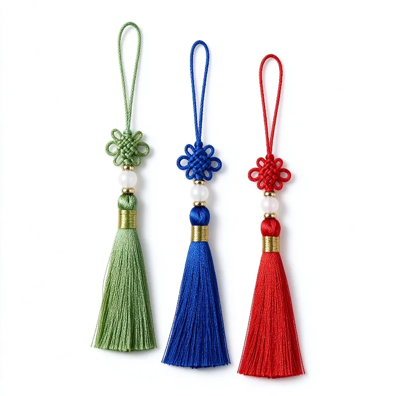2~10pcs Chinese Knot Silk Tassels Jade Beads Tassel DIY Crafts Gift Jewelry Making Earrings Accessories Clothing Pendant Decor