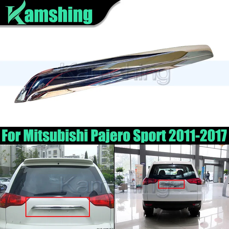 

Car Tailgate License Plate Light Trim Strip For Mitsubishi Pajero Sport 2011-2017 Trunk Decorative Strip 5817A174 5817A175