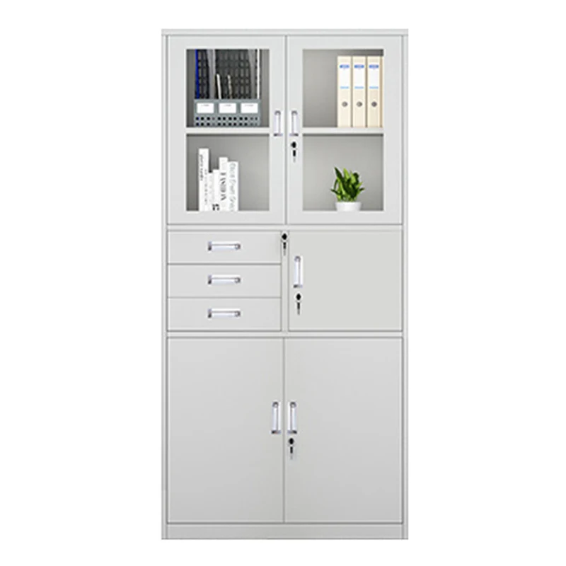 Metal Steel Locker Partial Three Ark Document File Cabinet With Key Lock