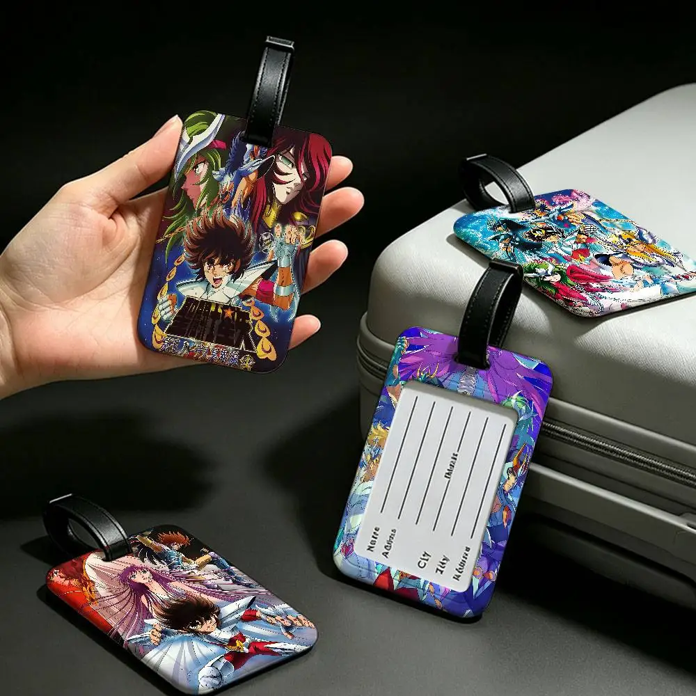 S-Saint S-Seiya Anime Multiscene PVC Luggage Tag Anti lost Design With Information Card For Travel Backpack Luggage
