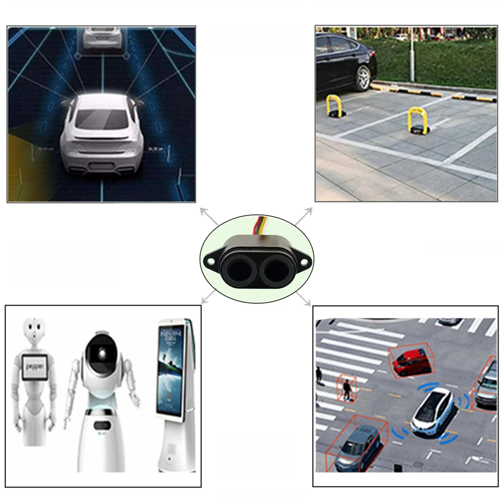 وحدة استشعار بالموجات فوق الصوتية الصغيرة نطاق 300 سنتيمتر المنطقة العمياء 2 سنتيمتر لقياس المسافة الذكاء الاصطناعي مستوى السائل ضوء مقاوم للماء #6