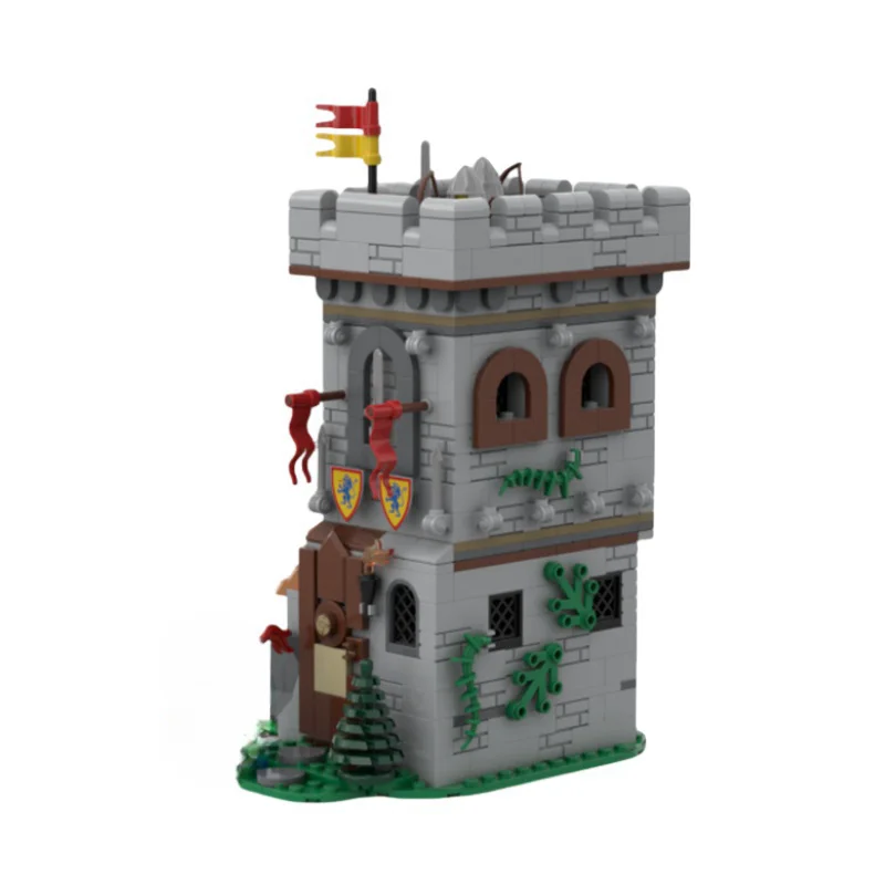 MOC Building blocks Assemble toy Lion Knight Outpost Building Castle model 727pcs Creative holiday gift for all lovers