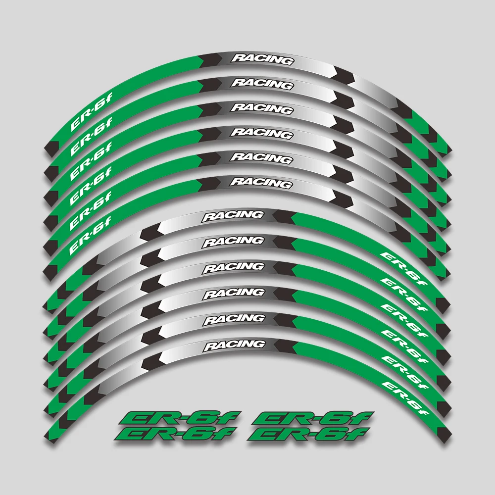 

For Kawasaki ER-6F ER6F er 6f Motorcycle Accessories Sticker Wheel Hub Reflective Stripe Rim Tire Waterproof Decorative Decals