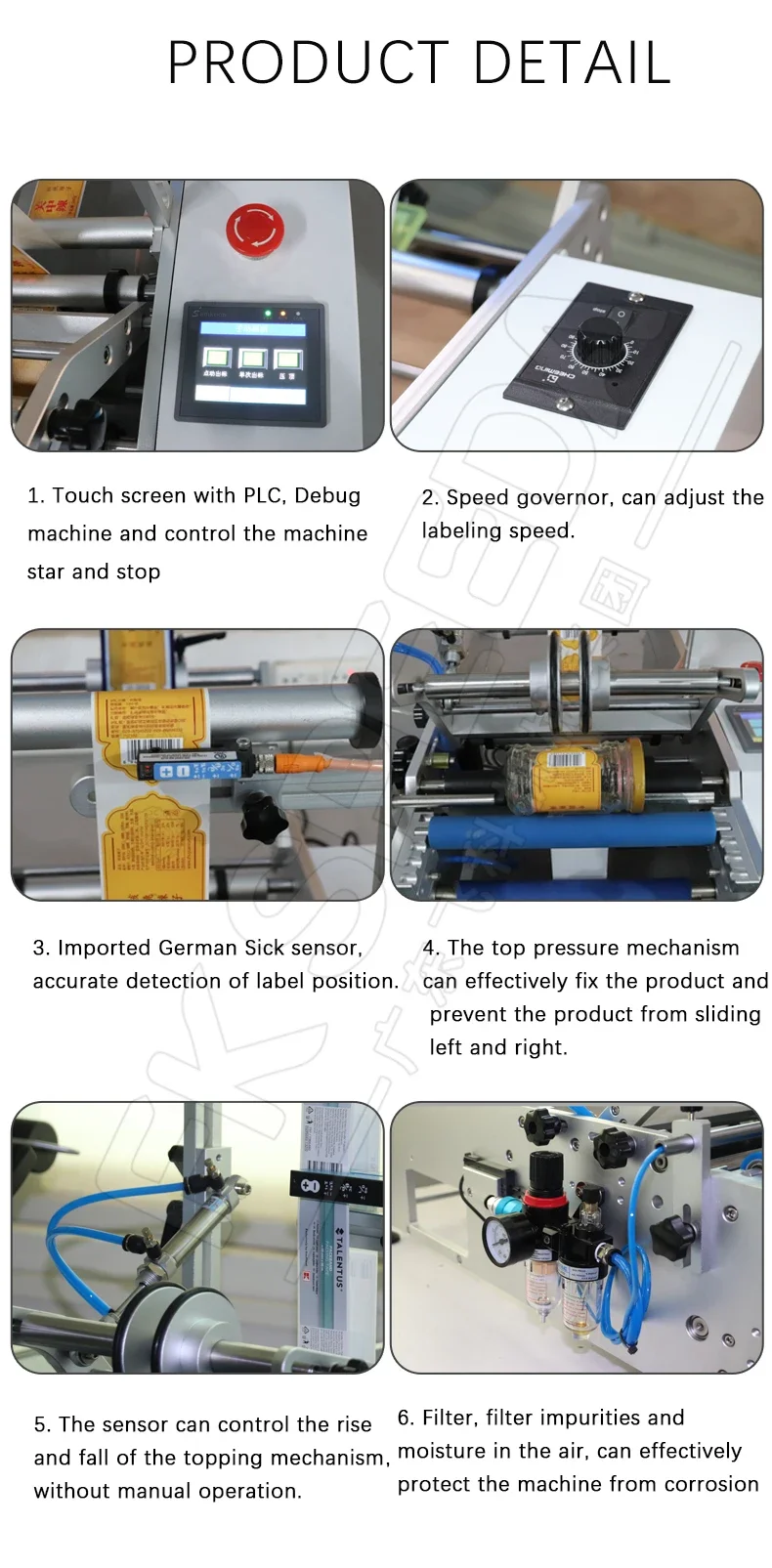 High Quality Semi-automatic Glass Round Bottle Small Tube Bottle Label Applicator Machine Water Bottle Labeling Machine Price