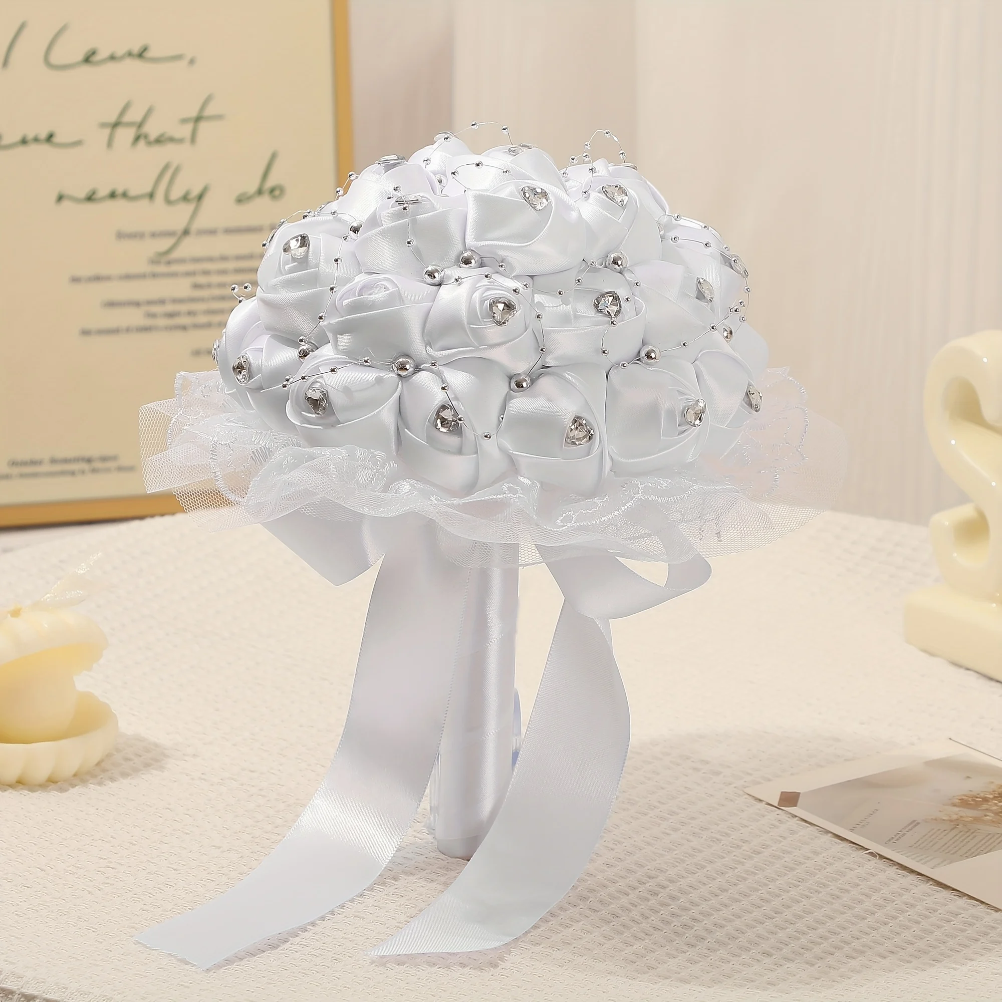 Bride elegant wedding bouquet for wedding anniversary art decoration