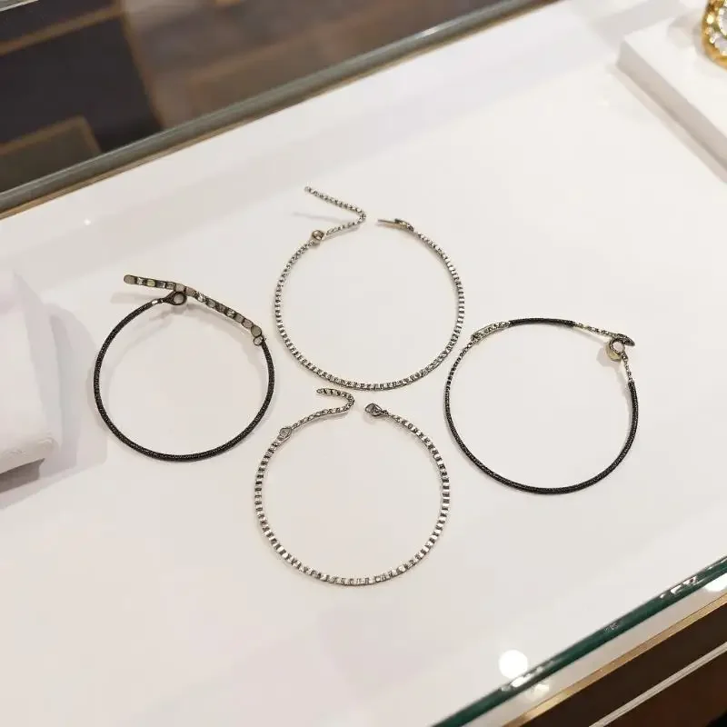 남자를위한 4 개/대 스테인레스 스틸 조절 상자 체인 팔찌 간단한 빈티지 실버 컬러 쿠바 팔찌 세트 파티 보석 선물