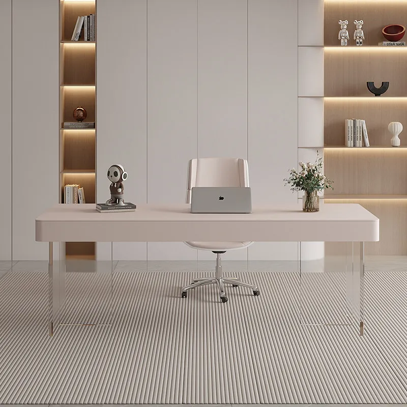 

Компьютерные столы и рабочие станции из каменных плит в кремовом стиле для офисов и учебных помещений, мебель для кабинетов.