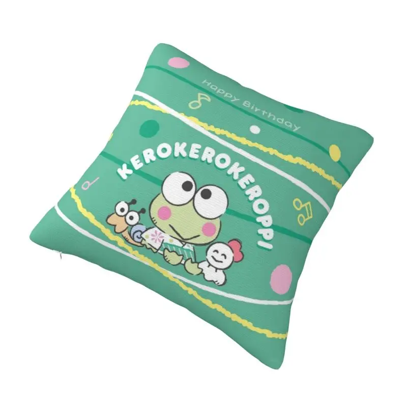 Custom Keroppi Pillow Covers Cartoon Chair Cushion Cover Square Pillowcase