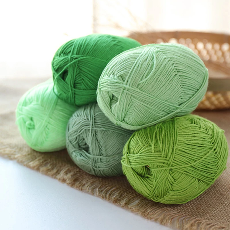 1 Ball 50g Soft Smooth Natural Bamboo Cotton Yarn Hand Woven Baby Cotton Crochet Yars Knitted Fabric DIY Knitting Sweater Hat