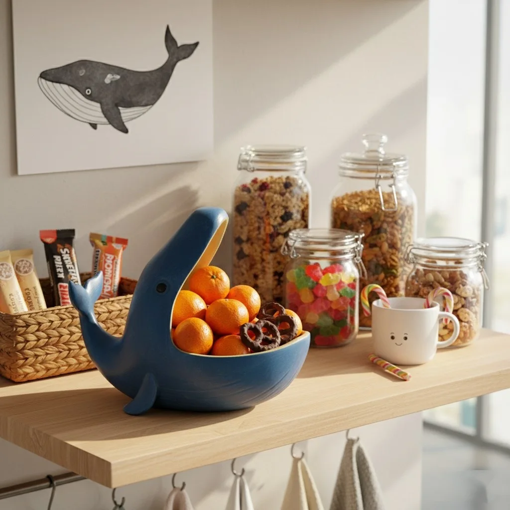 Creative Whale Seagull Resin Storage Ornament Multi-Functional Decorative Tray Nordic Coastal Style Desktop Organizer Decor
