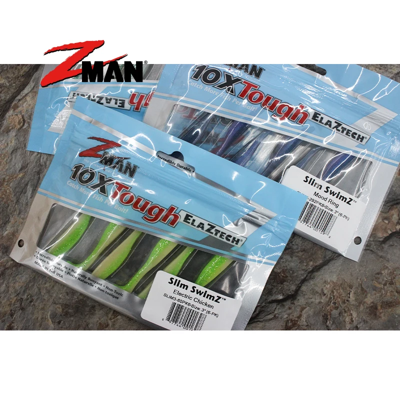 

ZMAN Slim SwimZ плавающий T-tail Sub-soft Bait Decoy, импортированный из ZMAN, США