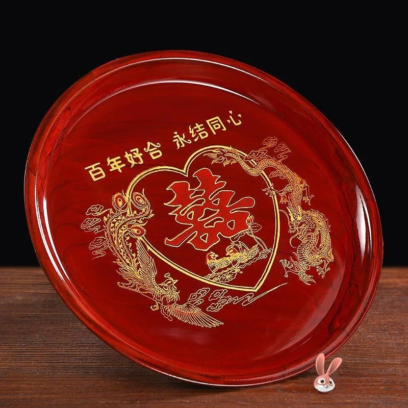 

Wedding round Tea Tray ular Internet Red Fruit Tray Sugar Tray Cloud ape Children's Ins Sle 00% Bamboo Fiber Cold Dis...