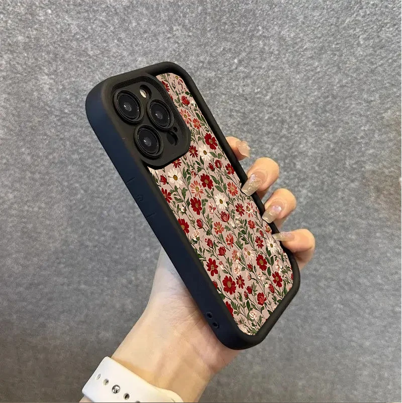 حافظة ريترو على شكل زهرة لهاتف OPPO Realme C75 C71 C67 C63 C61 نوت 50 60 C55 C65 15 14 13 12 Pro Max Plus 11 C35 غلاف الهاتف