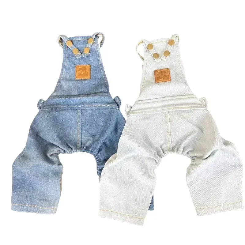 Dog Clothes Denim Jeans Dress Jumpsuit Boy Girl Dog Clothing Couple Pet Outfit Puppy Costume Overalls Pants Dropship Pet Costume