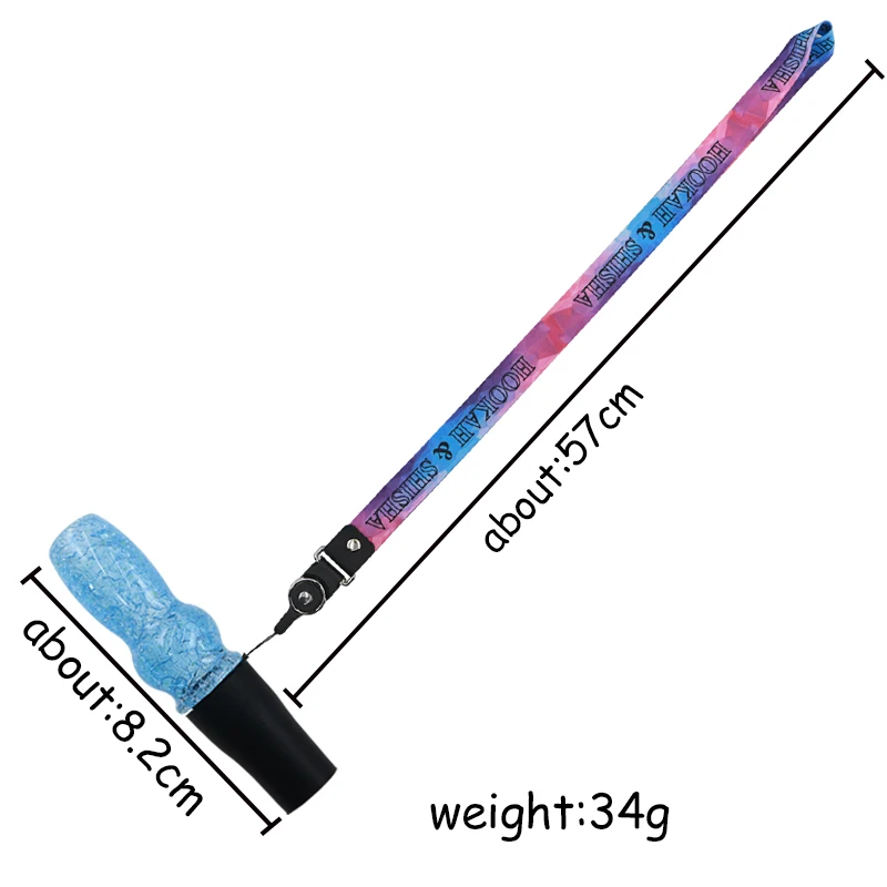 Embout de ovale guilé avec sangle de ULde suspension, embouts de chicha en résine de silicone, embouts de pipe à eau, 1PC