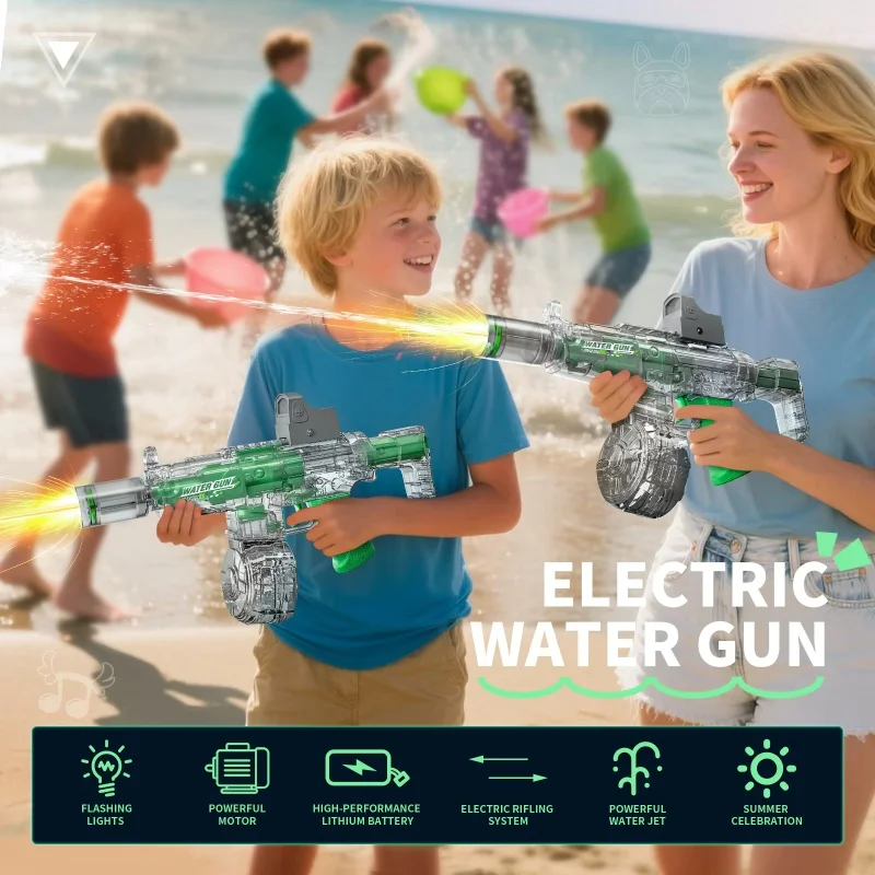 MP5 Continuous Firing Children Electric Water Guns Powereful Shooting Automatic Water Blasters Summer Outdoor Game Toys for Kids view 4