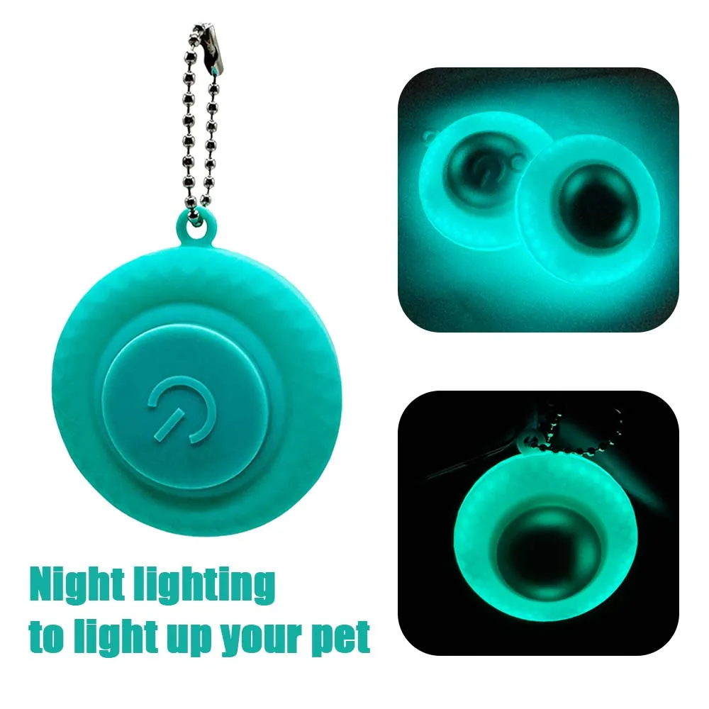 

LED Pet Pendant Collar Light & Human Night Light – Waterproof Silicone Tag for Dog Collars, Bags, Keychains & More