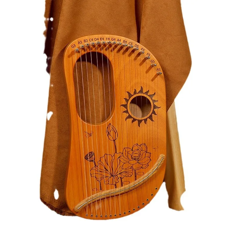 تصميم جديد Lyre Mini 16 Tone Harp Beginner جودة عالية 19 Tone Lyre لأداة السلسلة #4