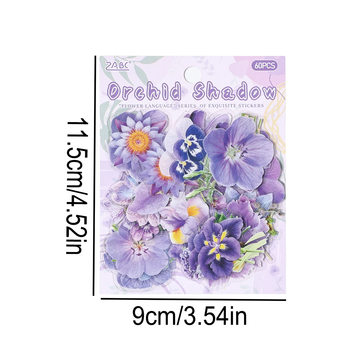 60pcs Bright Floral Pattern Transparent Stickers,PET Waterproof Floral Stickers,for Scrapbook And Stationery Decoration DIY Gift