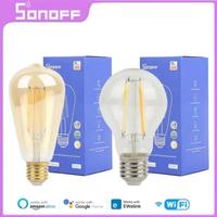 SONOFF Wifi Smart Bulb 7W E27 B02F-ST64 B02-F-A60 LED Light Save Power Lamp Compatible with Google Home Alexa eWelink APP